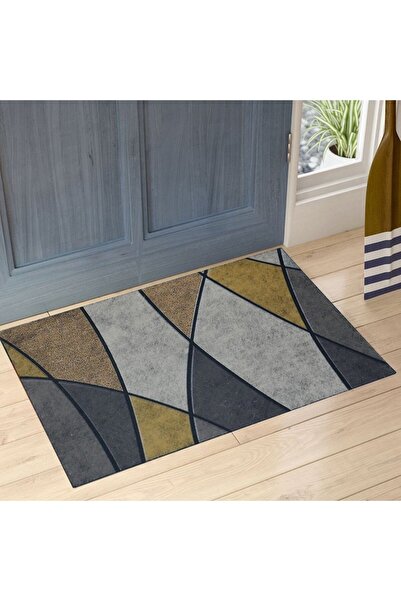 Stepmat سجادة باب أمامية ذات وجهين بتصميم هندسي