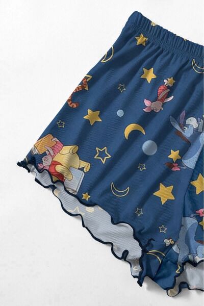 PEMBİŞ HOMEWEAR Angelina Winnie The Pooh Fitilli Şort Takımı