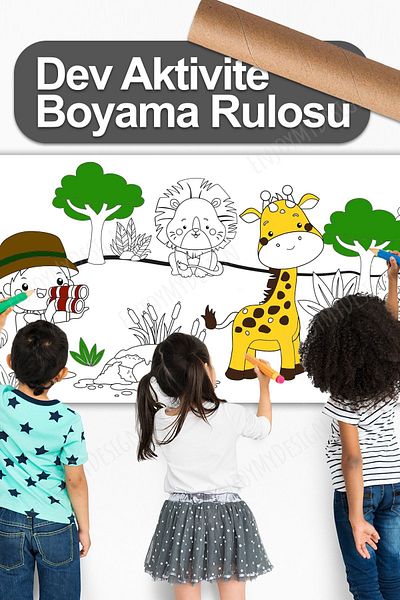 Enjoymydesign Paint Roll Activity Paper Painting Paper 2.5 Meter Roll - Educational Painting Paper for Baby and Child