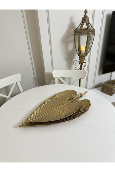 THE LİNSE Metal dekoratif modern yaprak takımı