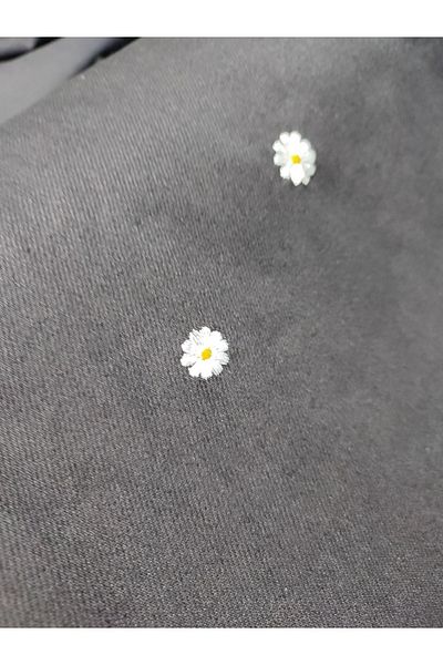 Denim Daisy Flower Κεντημένο ύφασμα τζιν Κεντημένο ύφασμα τζιν 8009 170"170 Μέγεθος