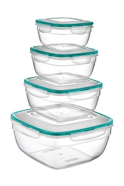 Holiday Fresh Box Storage Container Set 0.6lt+1lt+1.7lt+4.0 lt 4 pcs