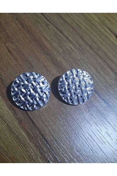 İMREN AKSESUAR زر معدني بطول 1.5 سم مع طلاء نيكل مجاني بنمط شبكي من الخيزران،...