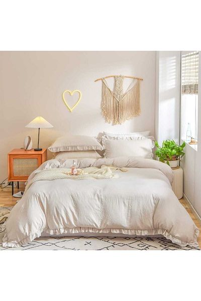 eyma home Σετ Παπλωματοθήκης 4 τεμαχίων 100% βαμβακερό