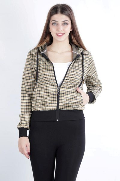 ALEXANDERGARDI Jacquard Crop Cardigan with Hooded Pocket, Ecru (B20-158301)