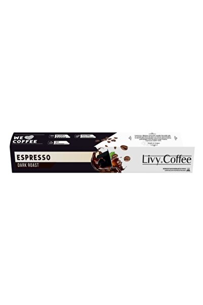 Livy Coffee Alüminyum Nespresso Uyumlu Kapsül Kahve Dark Roast 10 Kapsül