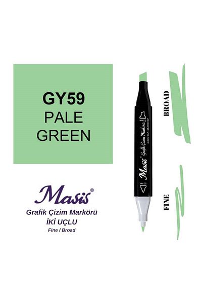 Masis 59 Light Green Double Tip Graphic Stylus