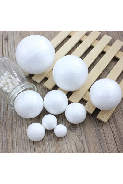 Aker Hediyelik Strafor Top Küre Köpük Strafor Toplar 5 Adet 6cm Strafor Yuvarlak Sert Köpük Top