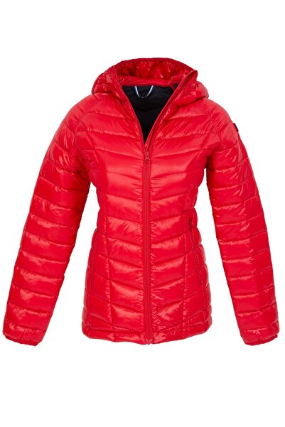 G-FOX Women's Short Fixed Hooded Padded Seasonal Sports Puffer Jacket 8722