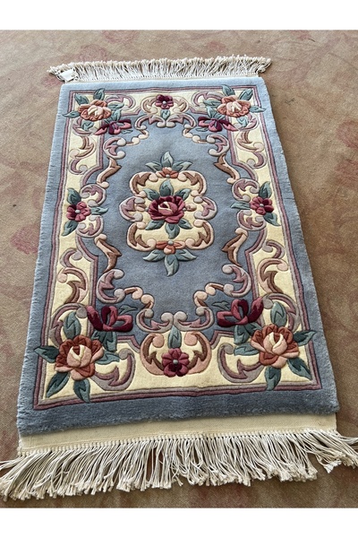 RD RAMAZAN DAĞ EL HALI SANATI El Dokuma Kabartmalı Çin Halısı Ebatı  100x81