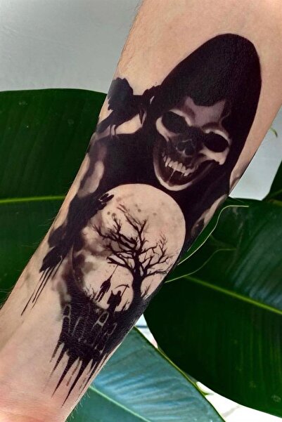 BearPear Geçici Azrail Dövme Reaper Tattoo