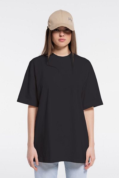 Friday Offset Tricou de damă extra oversize bleumarin - 100% bumbac, decolteu