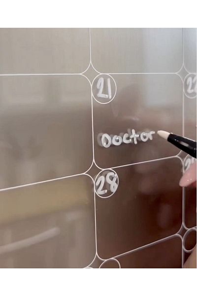 TREND Magnetic Plexi Monthly Planner Board (transparent - White)