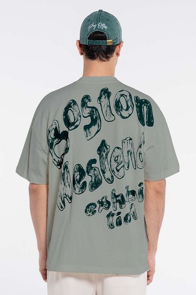 Friday Offset Pika Men's Mint Green 100% Cotton Crew Neck Extra Oversize T-Shirt