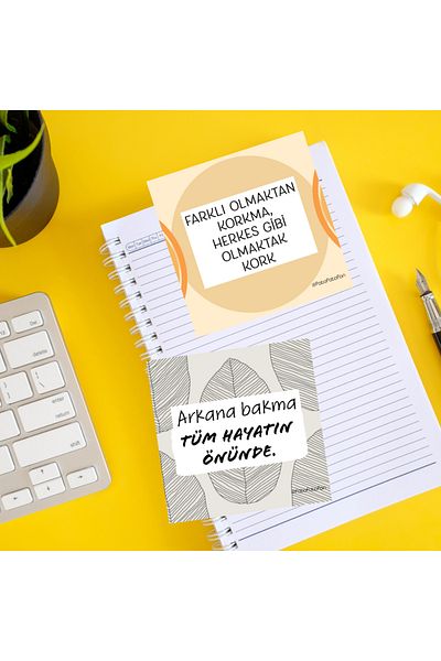 Fatofotofan Set of 2 Study Motivation Cards