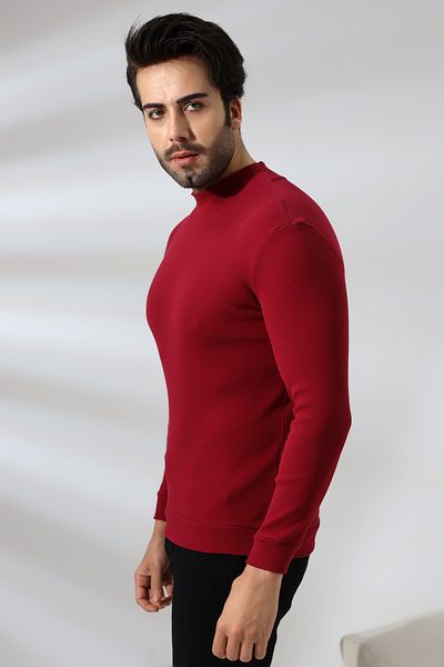 Flyboard Half Fisherman Camisole Sweatshirt 20362 Claret Red