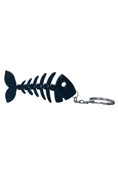 Tesseract Black Movable Anchovy Keychain