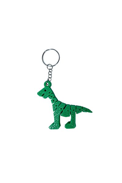 Tesseract Green Movable Diplo Keychain