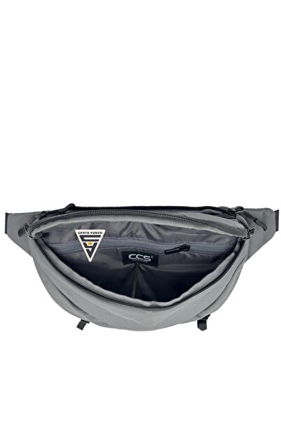 ÇÇS London 31412 - Сірий двоколірний XL поясний рюкзак