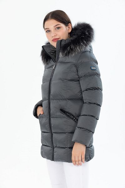 G-FOX Palton puf pentru femei, lung, detașabil, cu glugă, căptușit, rezistent la vânt, 8651