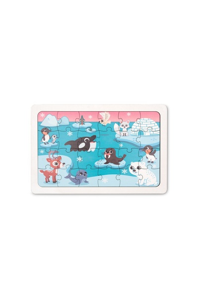 Hopiers Kutup Hayvanları Puzzle 40 Parça Ahşap