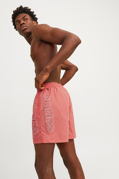 Jack & Jones Pánské plavky - Jpstfıji Text Detailed, Coral12253118