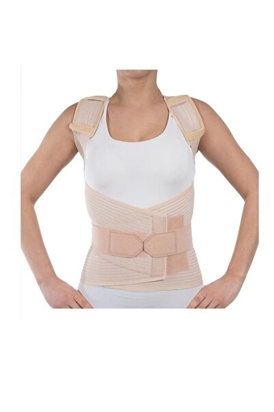 Wingmed SMALL BEDEN Bej Renk Torakolomber Çelik/fleksible Balenli Korse.