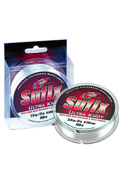 SUFIX خيط صيد الترا عقدة أبيض 0.35 ملم - 150 متر - 9.4 كجم