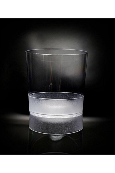 KURTSAN AMBALAJ زجاج ويسكي دائري كريستال ميكا 220 مل - 10 قطع