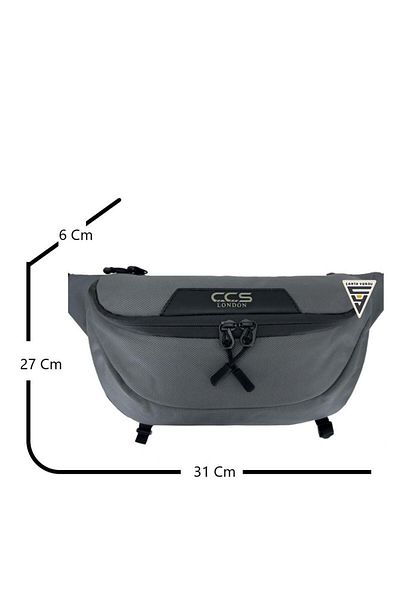 ÇÇS London 31412 - Geantă gri cu două ochi XL
