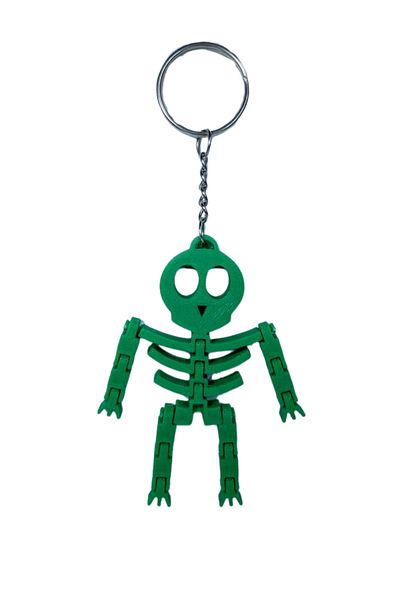 Tesseract Green Movable Skeletor Keychain