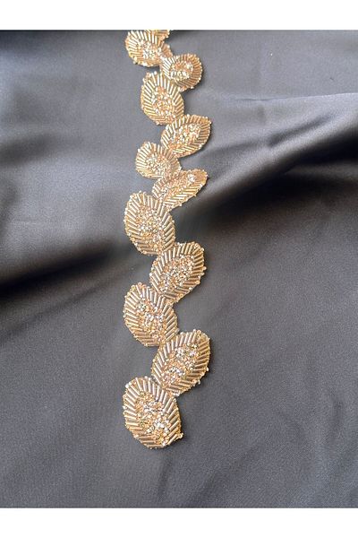 ODDA TASARIM ATÖLYESİ Large Size Bronze Iron - Leaf Detailed, Our Adhesive Special Strips (1M)