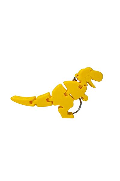 Tesseract Yellow Dino Movable Keychain