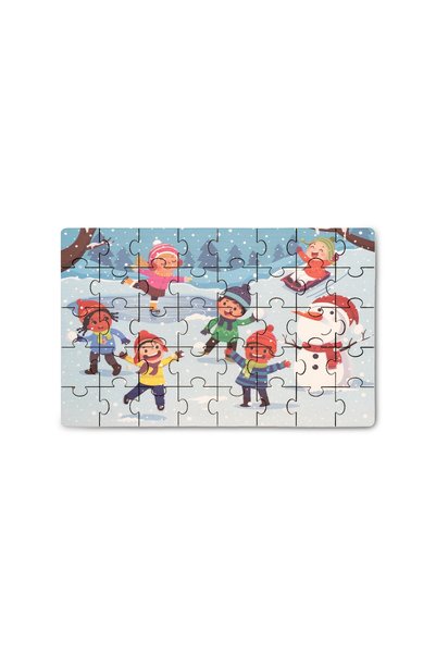 Hopiers Kidsmarvels Winter Days Puzzle 40 Pieces Wooden