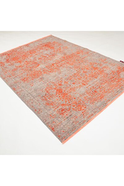Halıcızade Lapis Serisi Vintage Desenli Viskon Turuncu Halı