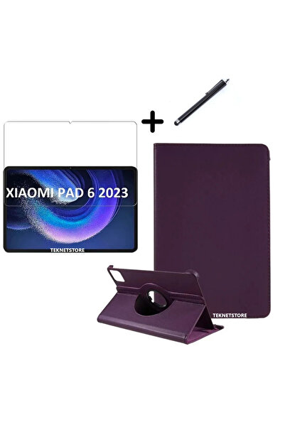TEKNETSTORE Xiaomi Pad 6 11 inç Uyumlu 360° Dönebilen Standlı Tablet Kılıfı E...