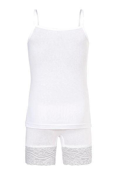 Şahin 3 Pieces Lycra Lace Athlete Shorts Set for Girls - 95% Cotton 5% Elastane