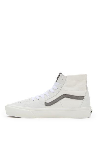 Vans White Women's Suede Lifestyle Shoes - Vn0009Qpjvy1 Sk8-Hi Tapered