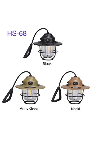 HASUBA Su Geçirmez Şarjlı Kamp Lambası Taşınabilir Dekoratif LAMBA RETRO NOST...