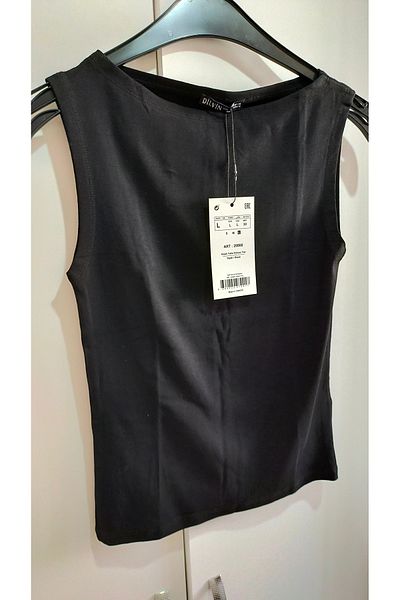 Dilvin 20868 Boat Neck Sleeveless Ball T-Shirt