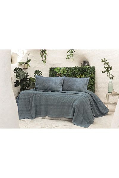Altınbaşak River Naval - 100% bumbac, set dublu piqué 230x250 cm
