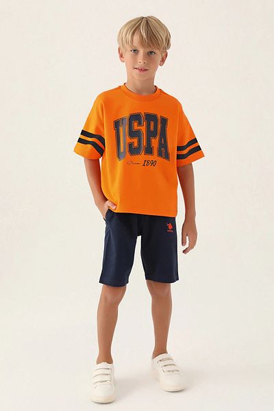 U.S. Polo Assn. BAZA. Set de pijamale cu mânecă scurtă pentru băiat Polo Assn