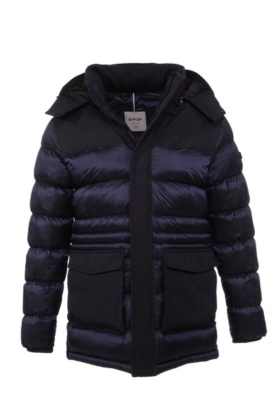 G-FOX Чоловіча довга знімна пуховик з капюшоном, вітрозахисна, водовідштовхувальна, 9712