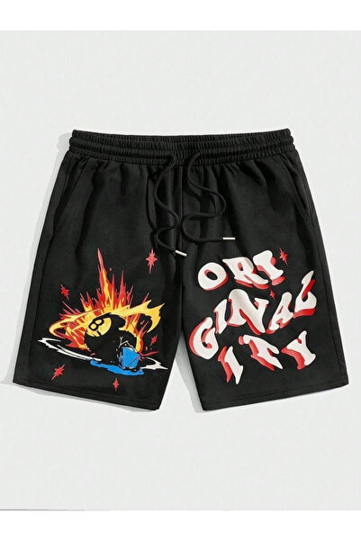 Gofeel 8 loptica Štampano crne unisex Pamučni džersej kratke hlače