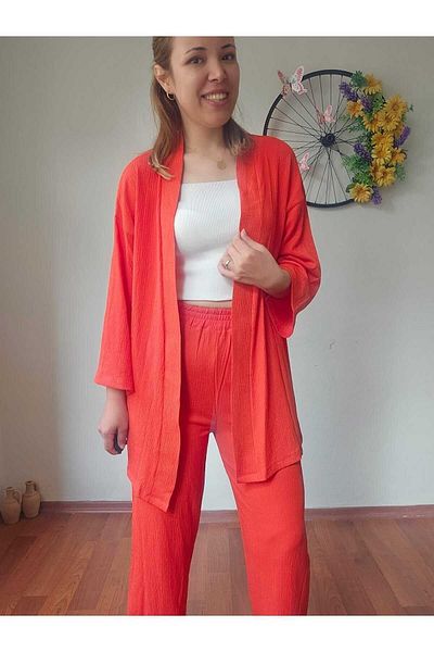 GAMZE ALPTEKİN Kimono Set - Wrapped Fabric, Lower-Upper Set