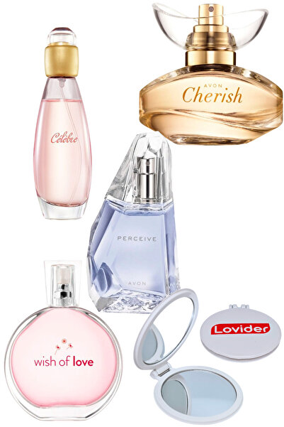 AVON Kadın Parfüm Seti; Celebre + Wish Of Love + Perceive + Cherish + Lovider...