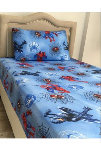 GOLDRİSE Spiderman Patterned Single Spider Sheet Set - 100*200 Elastic
