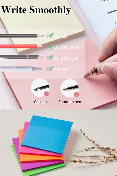 Vox Art Transparent Post-It Adhesive Note Paper 2 Colors -7.5X75Cm 50Pcs