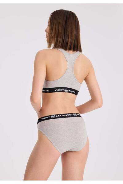 WESTMARK LONDON Γυναικείο στρινγκ εσώρουχο 4 τεμαχίων γκρι βαμβακερό ελαστάνικο μείγμα LILY THONG