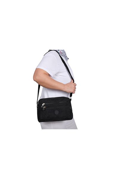 Bagacar Geantă neagră de umăr - țesătură de calitate 216 Klinkir